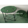 mesa de camping con mesa plegable de portavasos